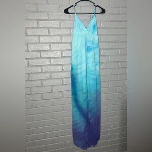 Gypsy 05 Blue And Purple Ombre Tie-Dye Slip Maxi Dress Size XS